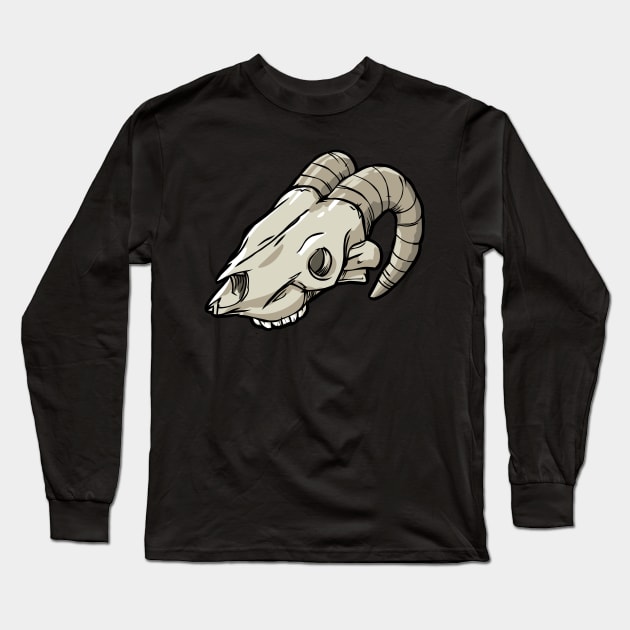 ram skull Long Sleeve T-Shirt by VizRad